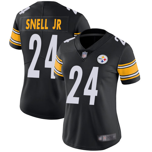 Women Pittsburgh Steelers Football 24 Limited Black Benny Snell Jr. Home Vapor Untouchable Nike NFL Jersey